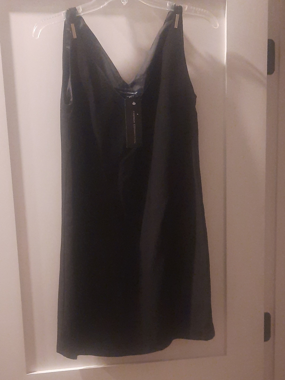 French Connection Black Slip Mini Dress
